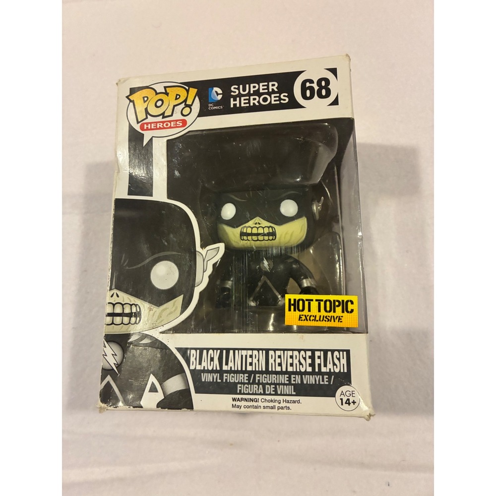 Funko Pop DC Super Heroes Black Lantern Reverse Flash 68 Hot Topic Exclusive
